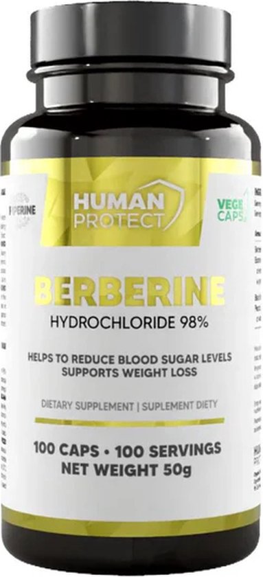 Human Protect - Berberine - HCL 97% Standarized - 100 Caps Supp City