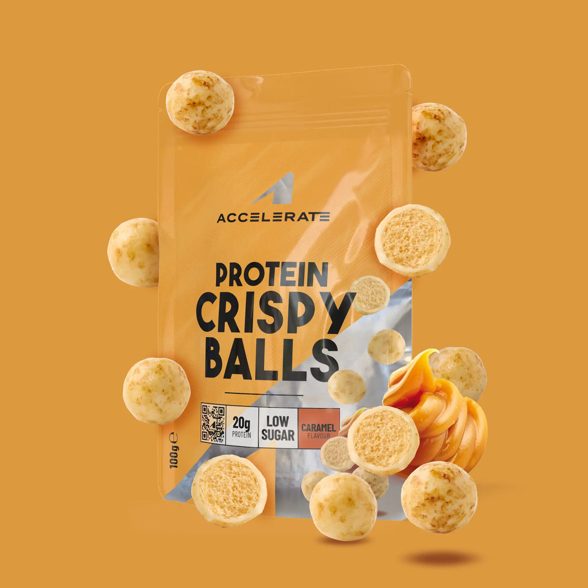 Accelerate - Crispy Protein Balls - Caramel - 24g Proteïne - 100g