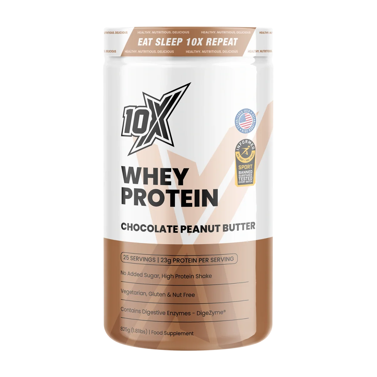 10X - WHEY PROTEIN – GRASS FED - 825g Supp City