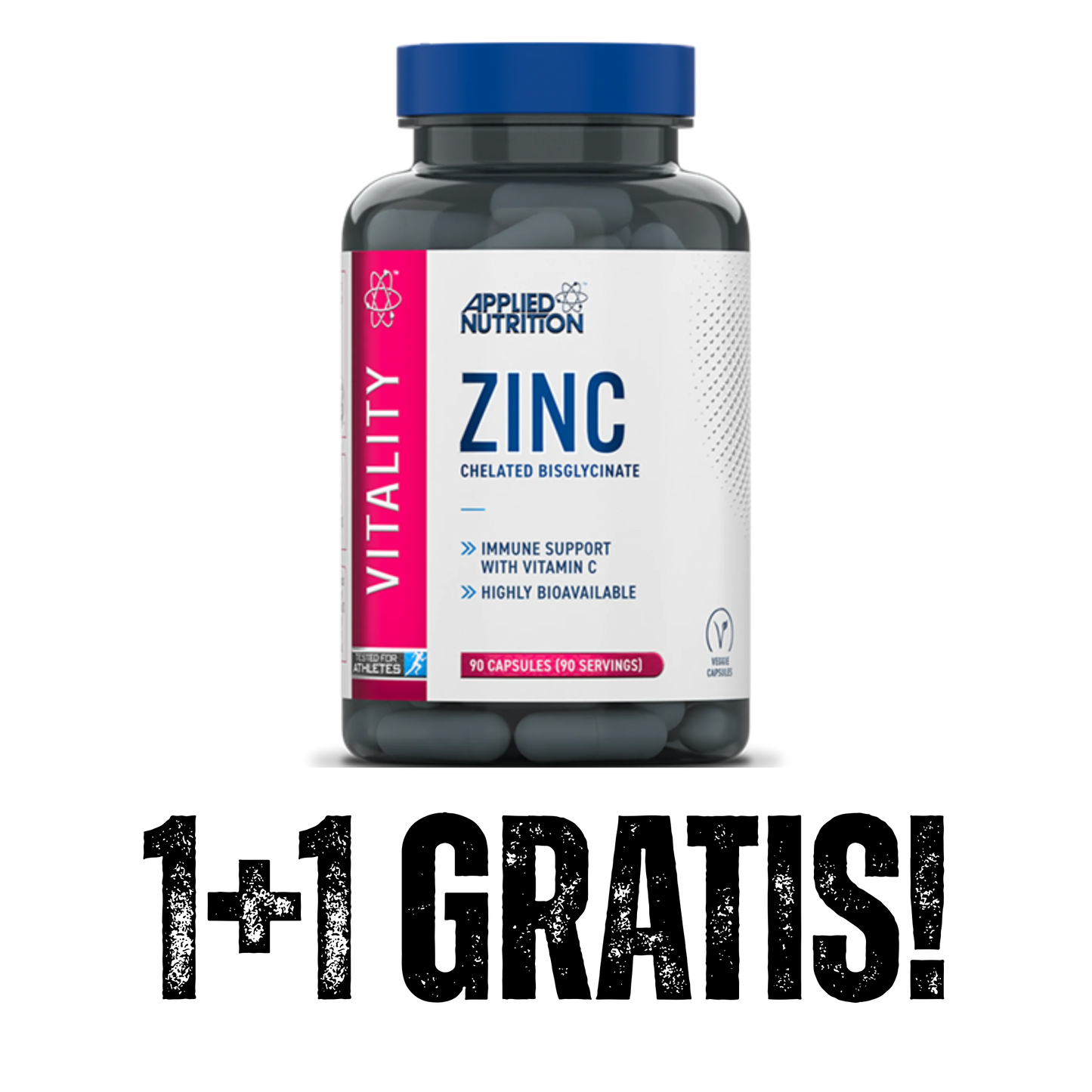 Applied Nutrition - Zinc - Chelated Bisglycinate - 90 Caps