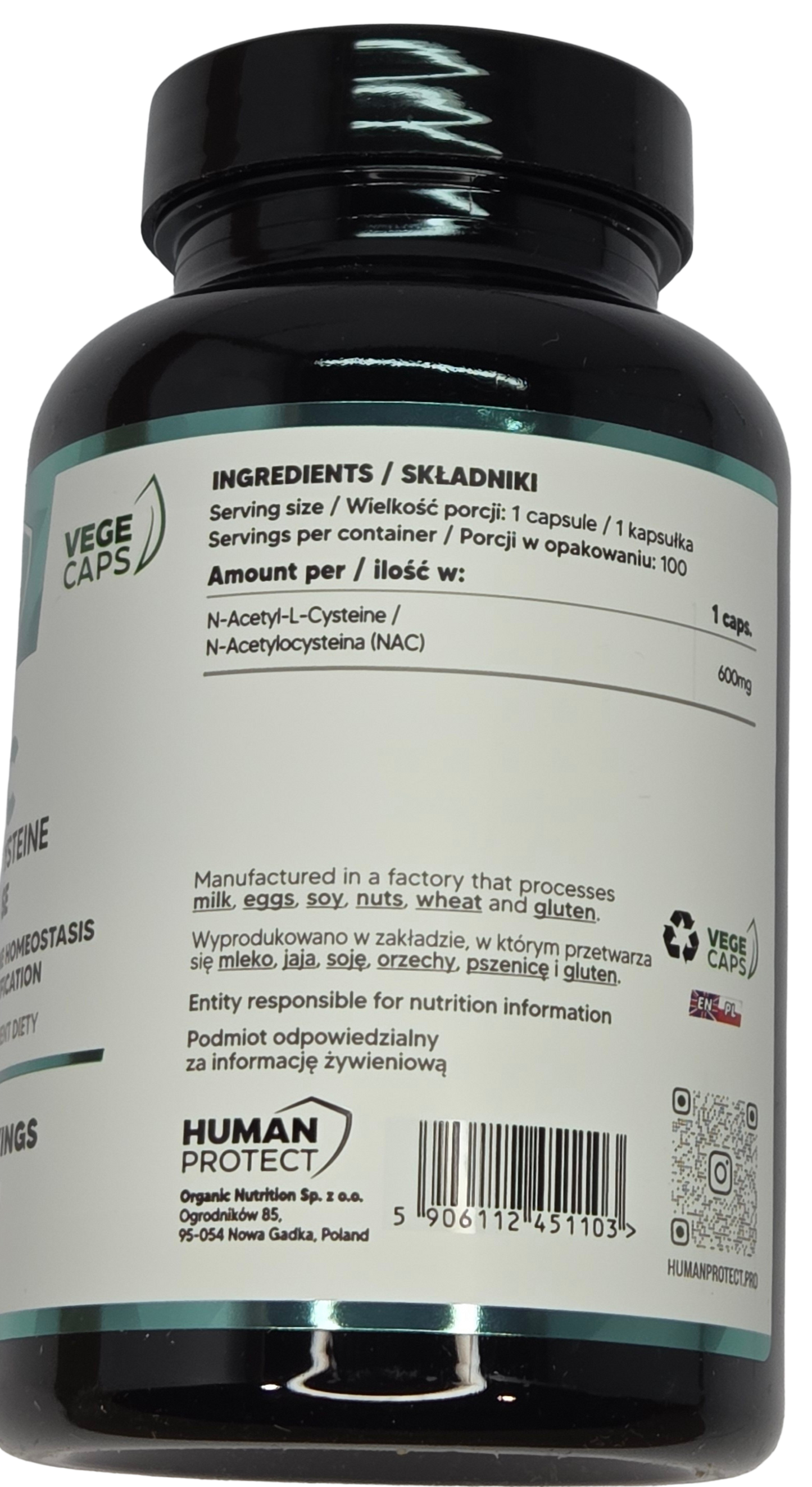 Human Protect - NAC - 100 Caps Supp City