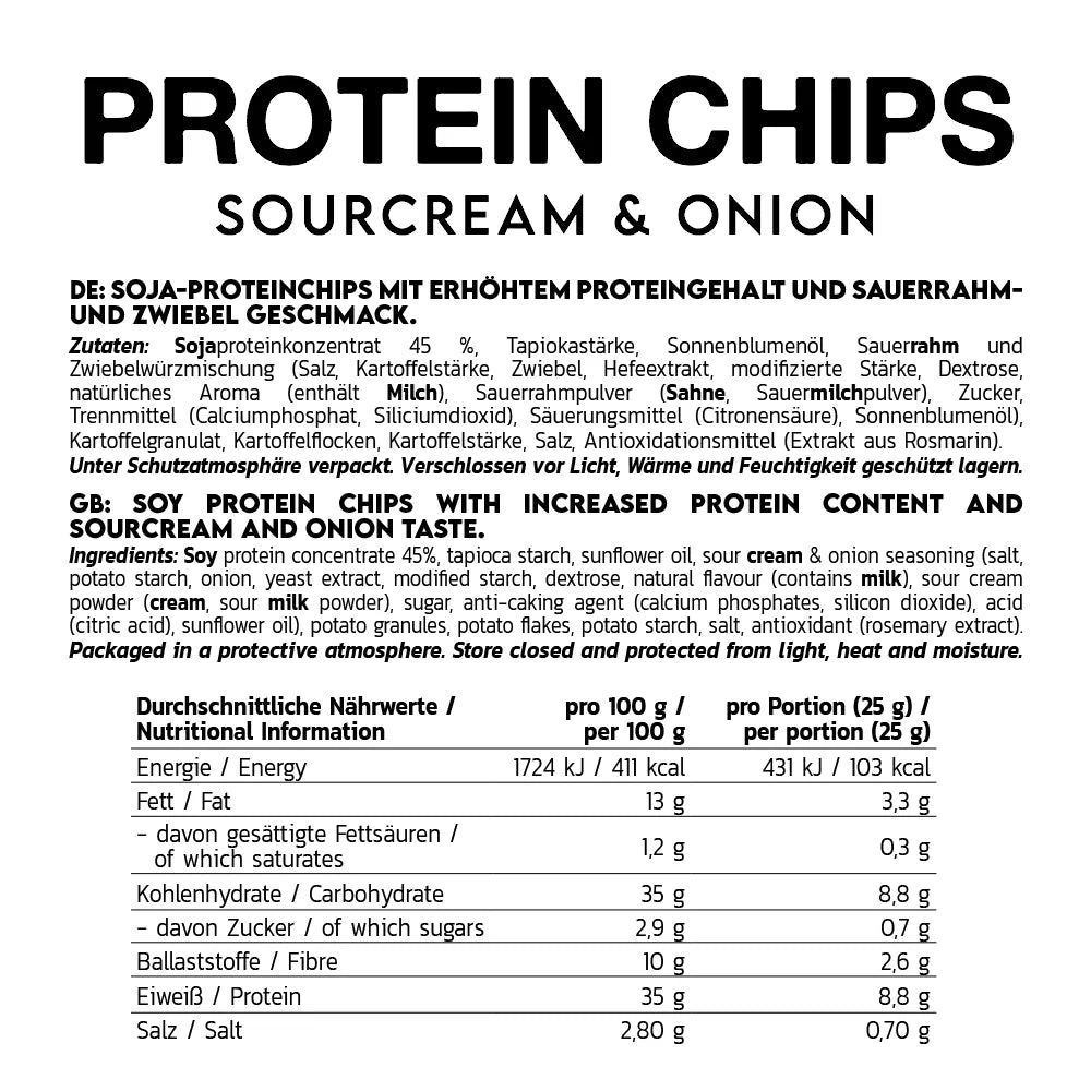 Inlead Protein Chips - Sour Cream & Onion - 50G Supp City