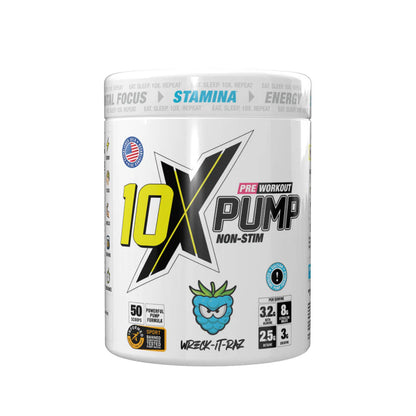 10X - Pump Stim Free Pre Workout - 600G Supp City