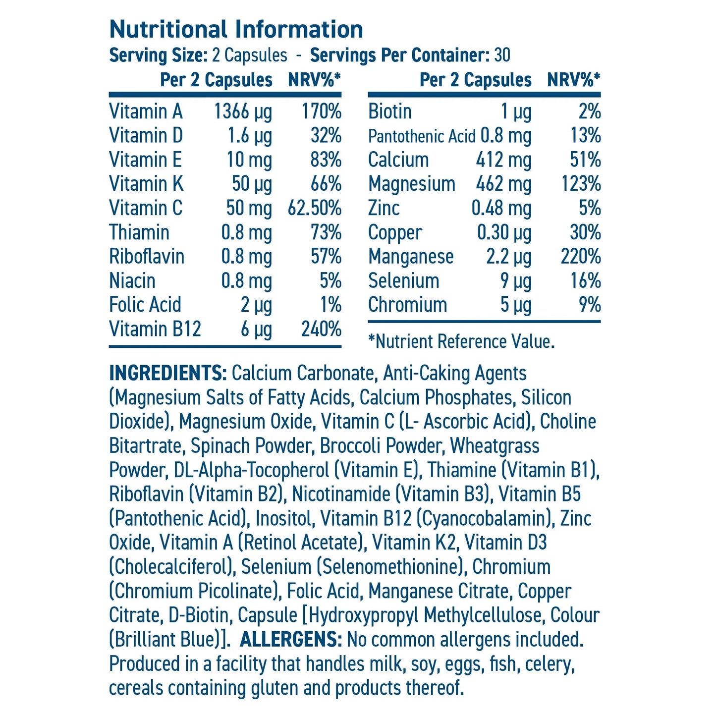 Applied Nutrition - Greens Multivitamins - 60 caps DSL Global