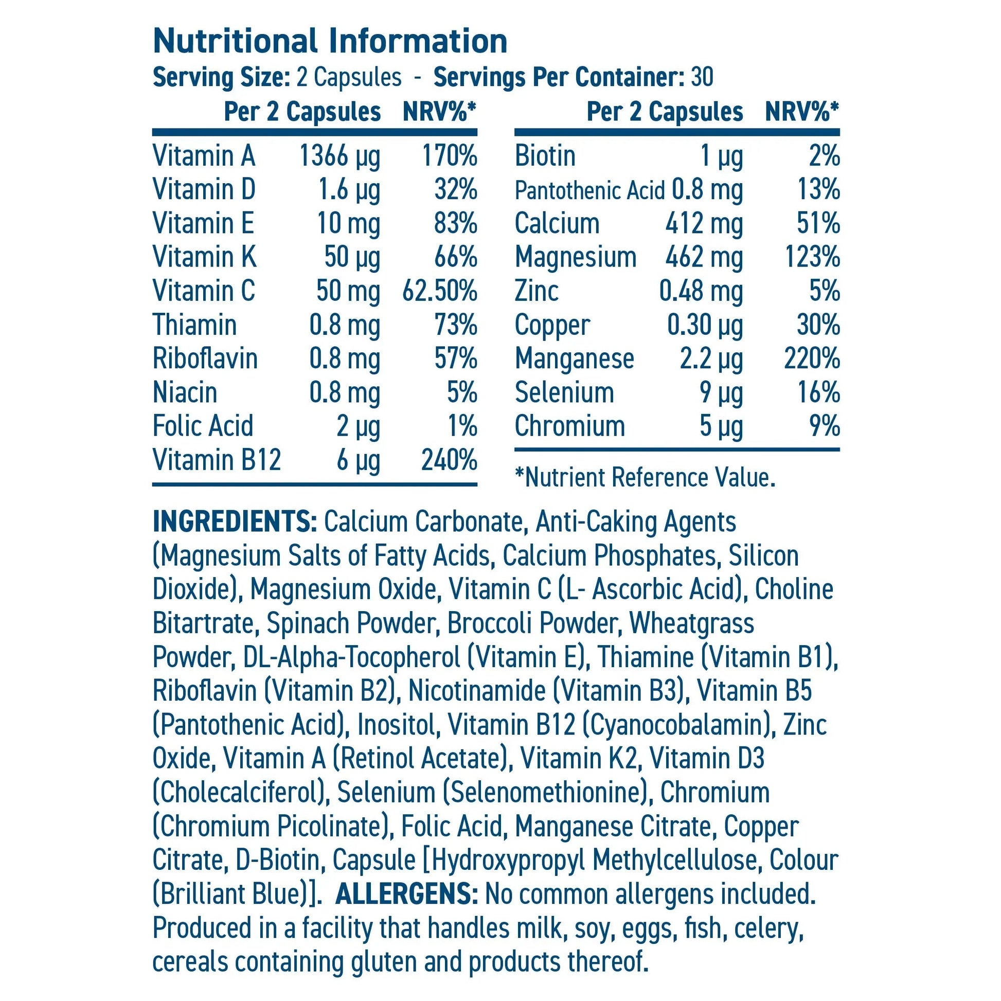 Applied Nutrition - Greens Multivitamins - 60 caps DSL Global