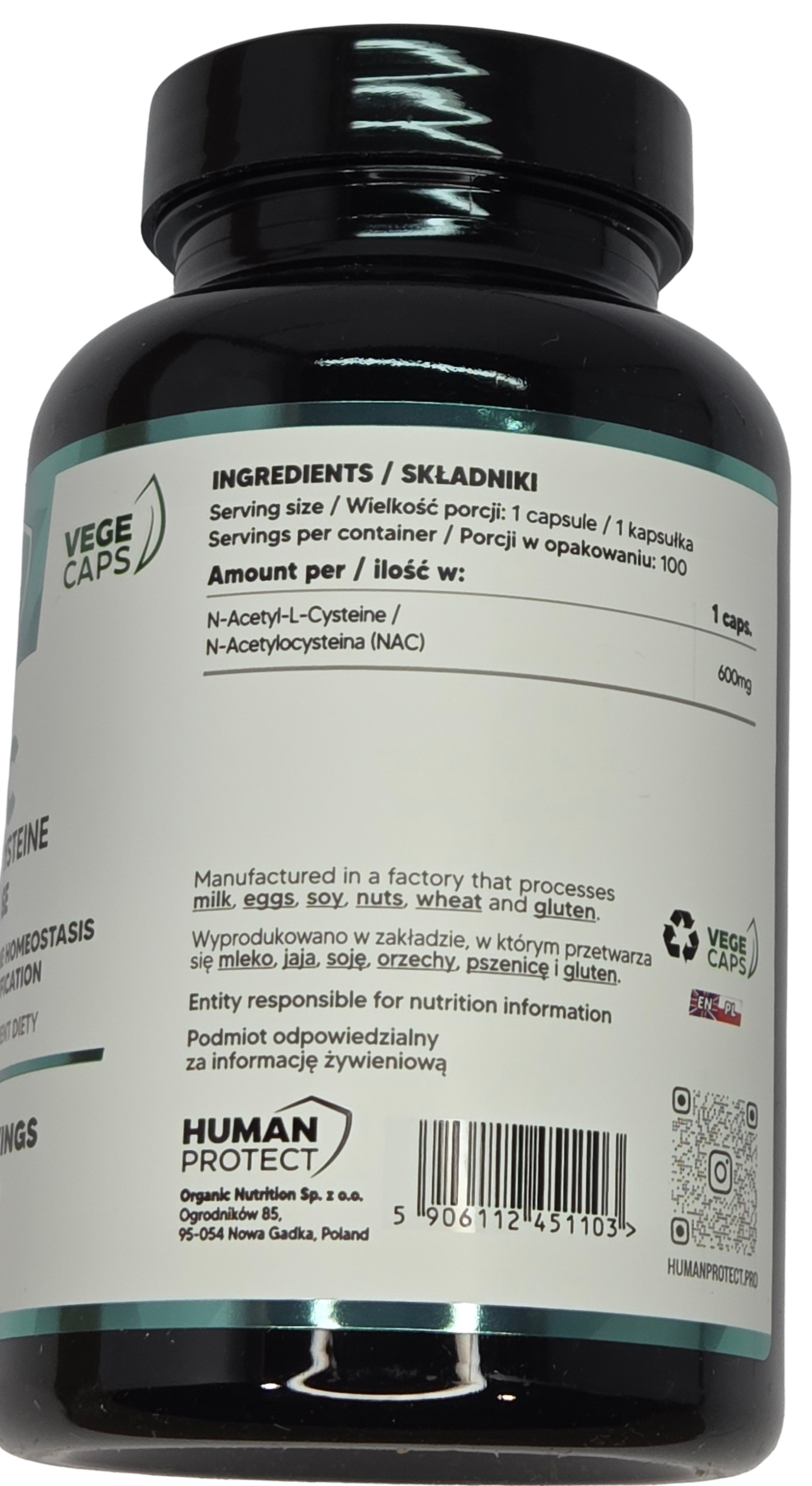 Human Protect - NAC - 100 Caps Supp City