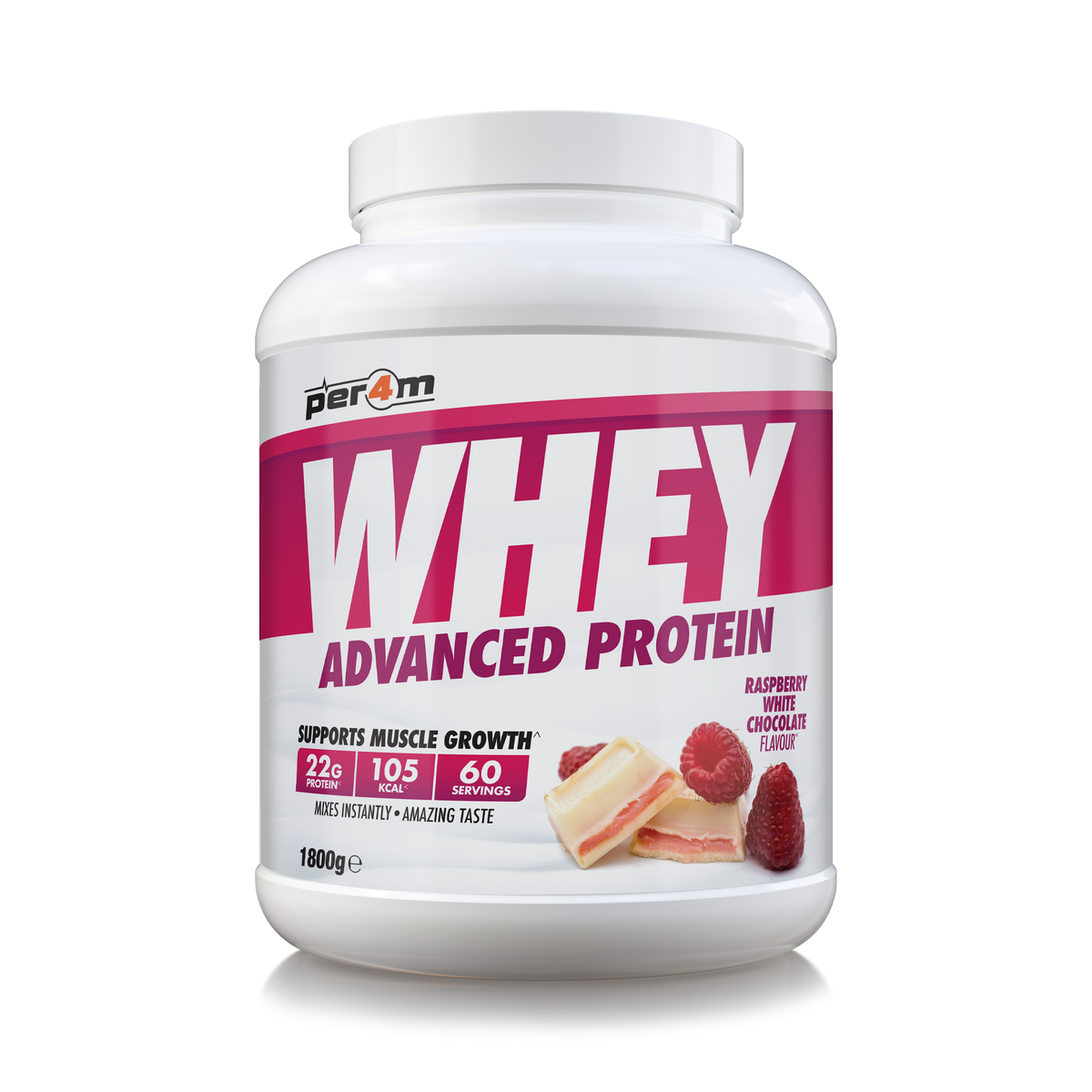 Per4m Whey Advanced Protein 1800g Raspberry White Chocolate