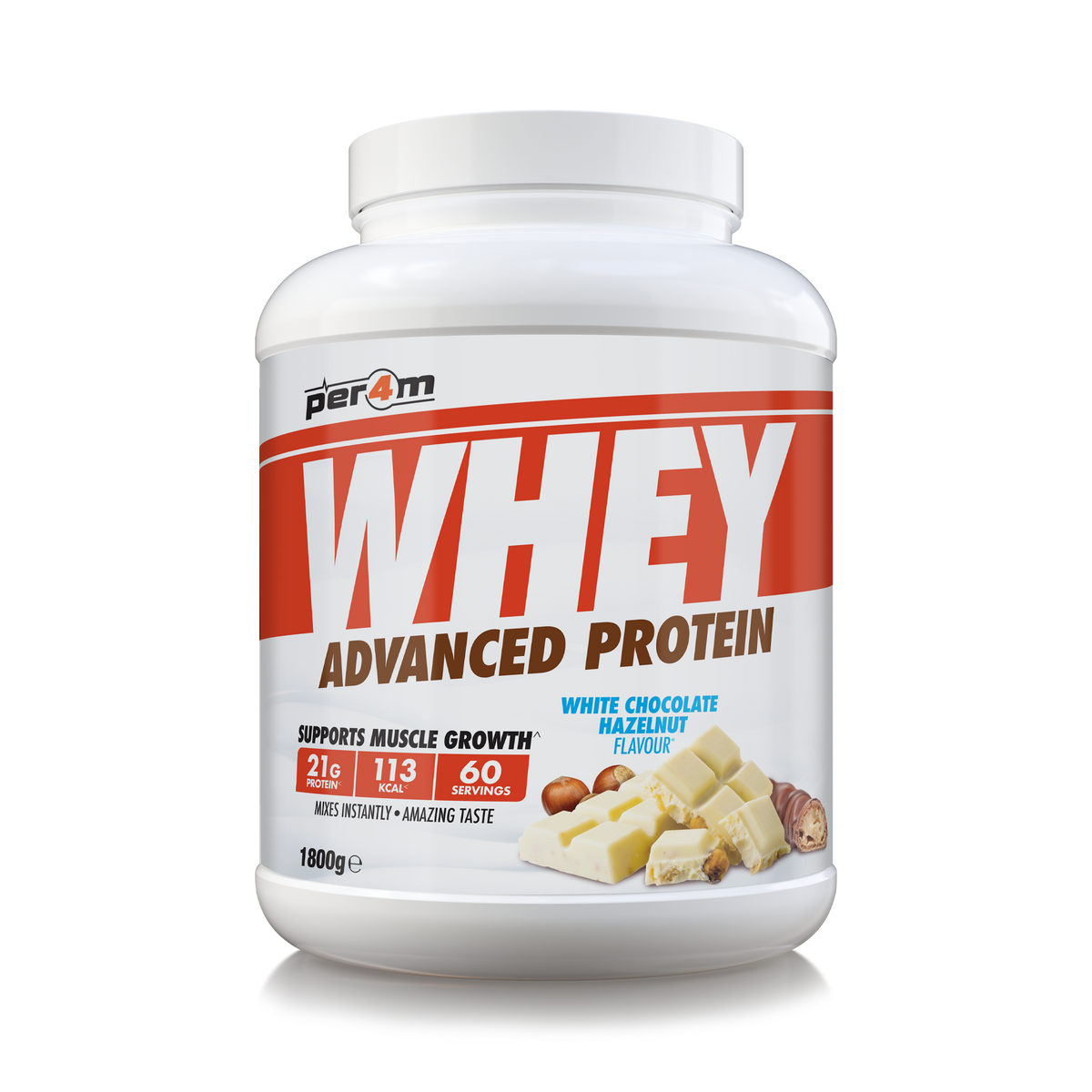 Per4m Whey Advanced Protein 1800g White Chocolate Hazelnut