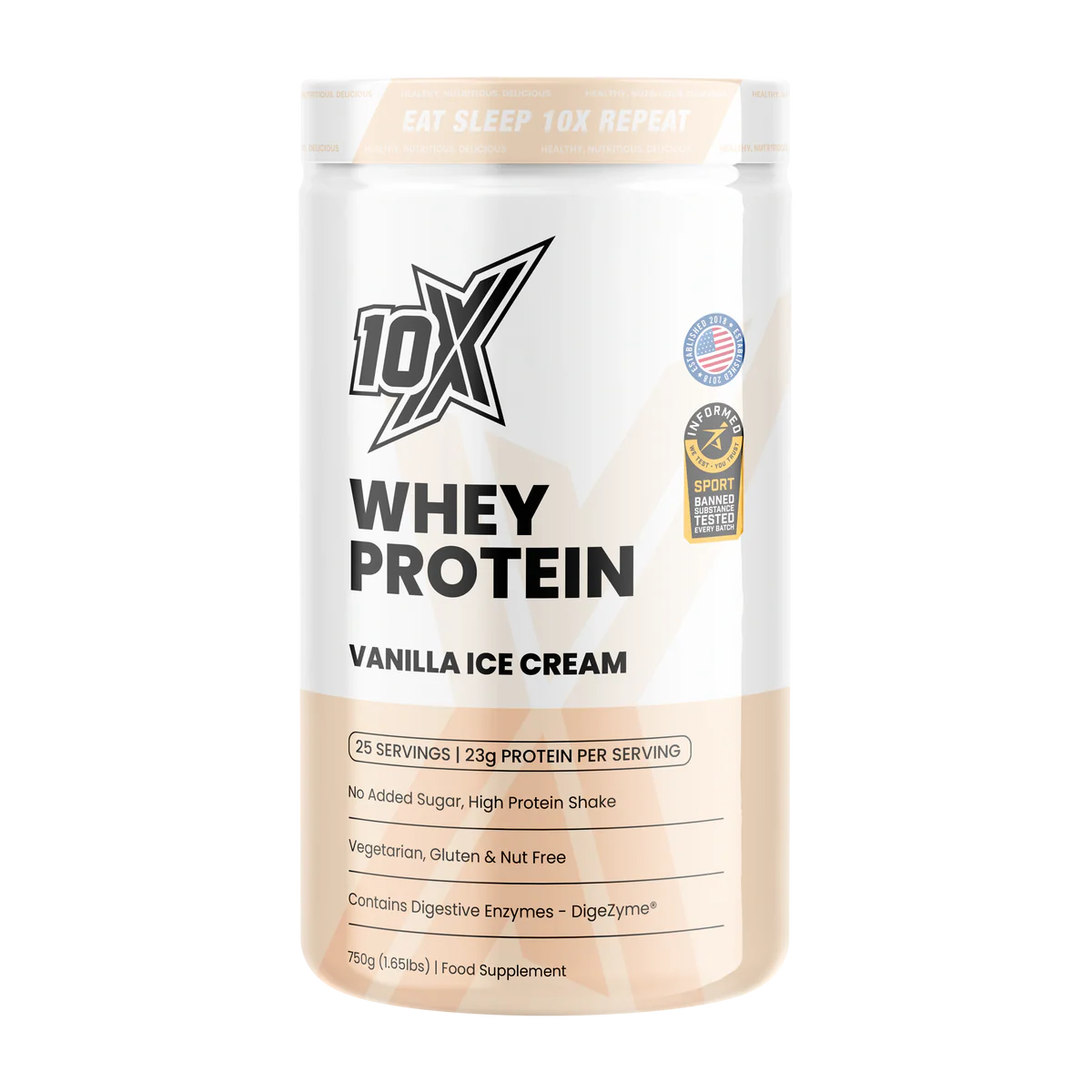 10X - WHEY PROTEIN – GRASS FED - 825g Supp City