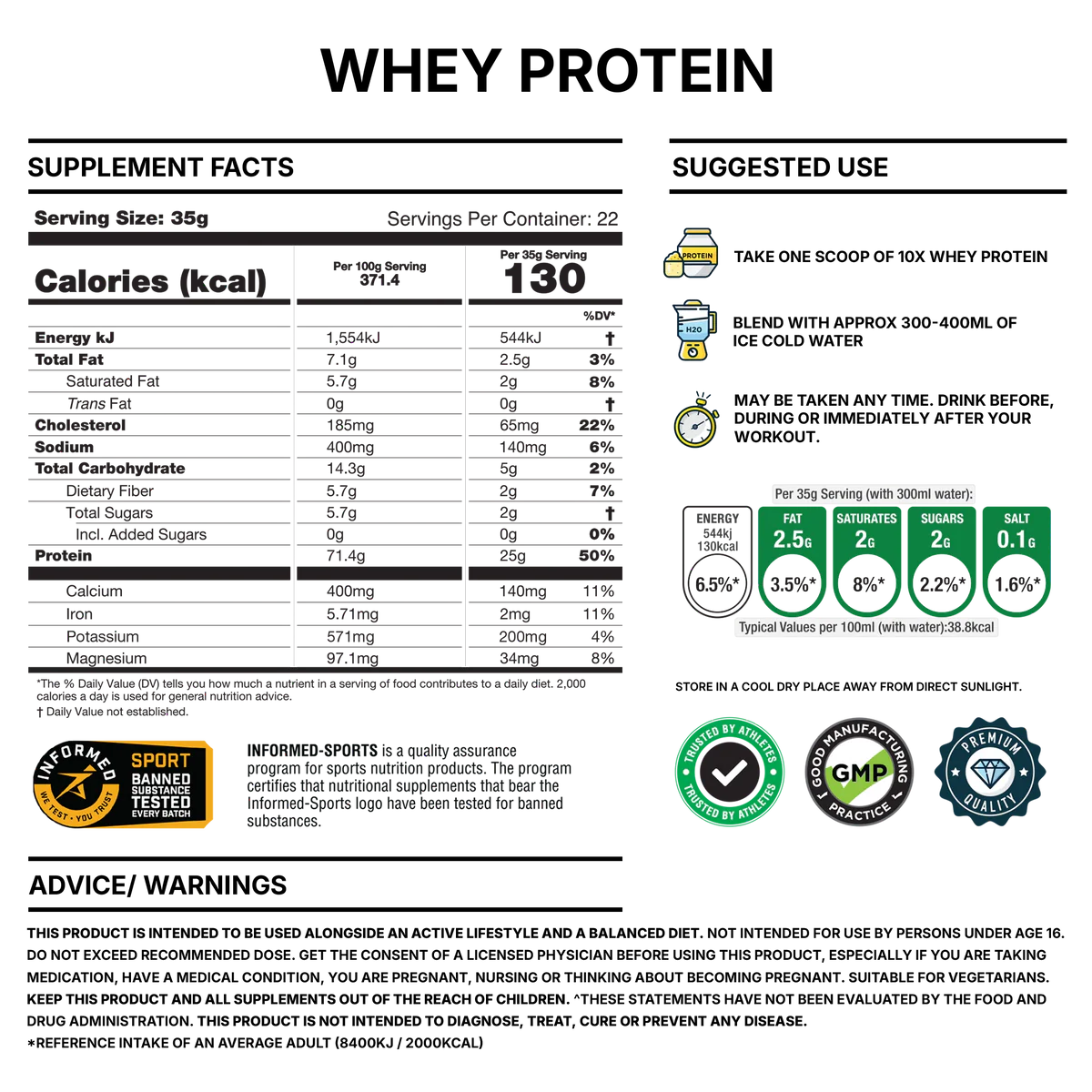 10X - Whey Protein - 770g Supp City