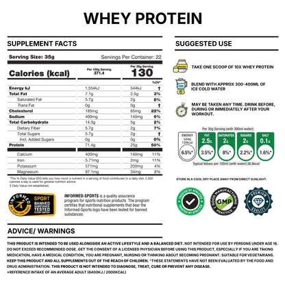 10X - Whey Protein - 770g Supp City