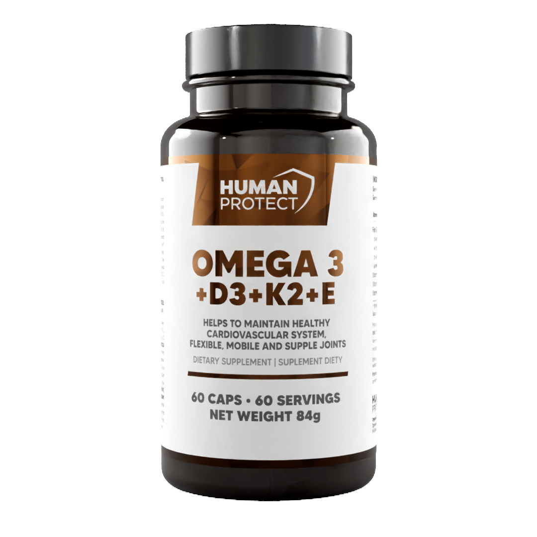 Human Protect - Omega 3 + vit D3 + K2 + E - 60 caps DSL Global