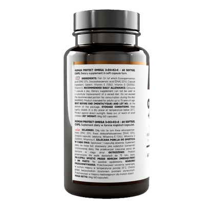 Human Protect - Omega 3 + vit D3 + K2 + E - 60 caps DSL Global