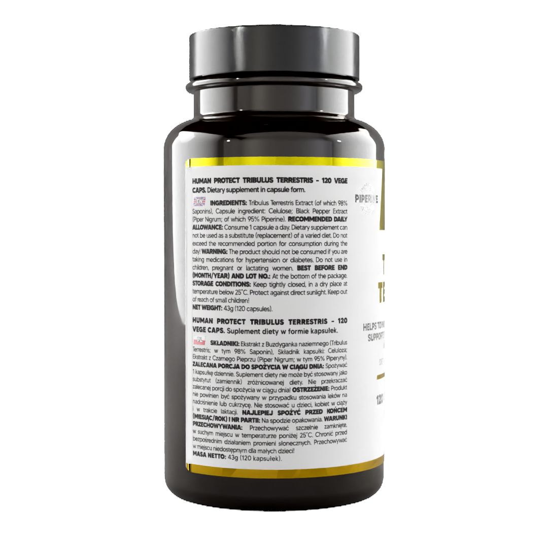 Human Protect – Tribulus 98 % 204 mg standardisiert – 120 Kapseln