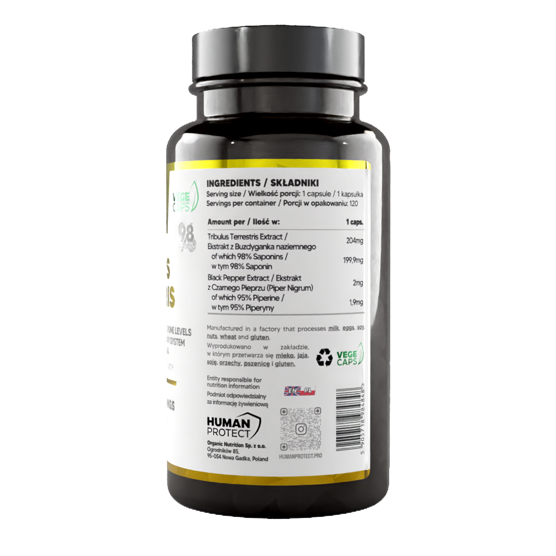 Human Protect – Tribulus 98 % 204 mg standardisiert – 120 Kapseln